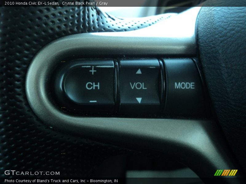 Crystal Black Pearl / Gray 2010 Honda Civic EX-L Sedan