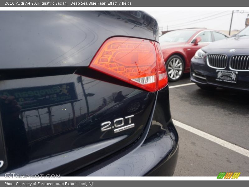 Deep Sea Blue Pearl Effect / Beige 2010 Audi A4 2.0T quattro Sedan