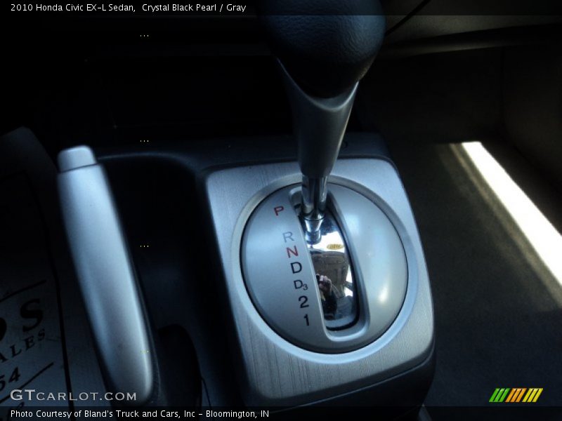 Crystal Black Pearl / Gray 2010 Honda Civic EX-L Sedan