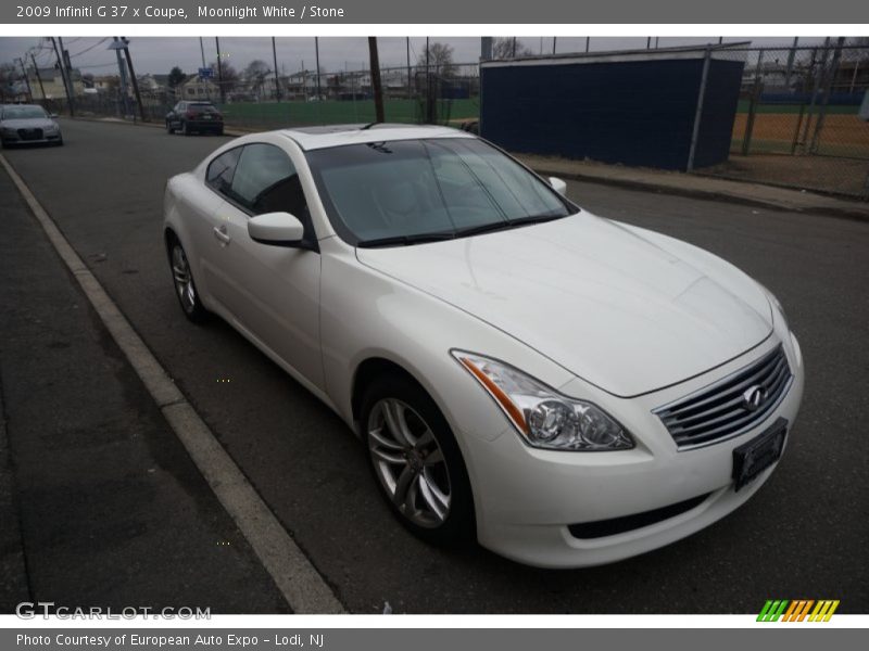 Moonlight White / Stone 2009 Infiniti G 37 x Coupe