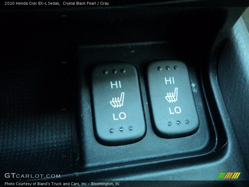 Crystal Black Pearl / Gray 2010 Honda Civic EX-L Sedan