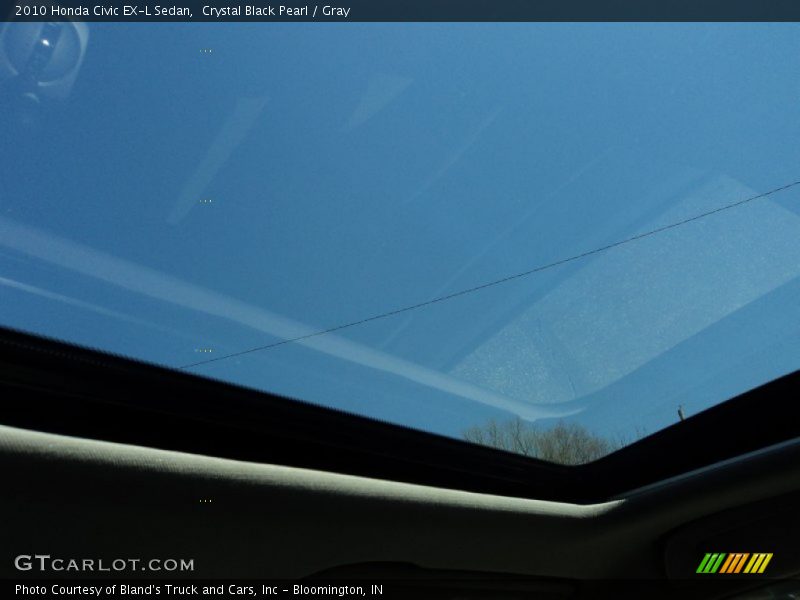 Crystal Black Pearl / Gray 2010 Honda Civic EX-L Sedan