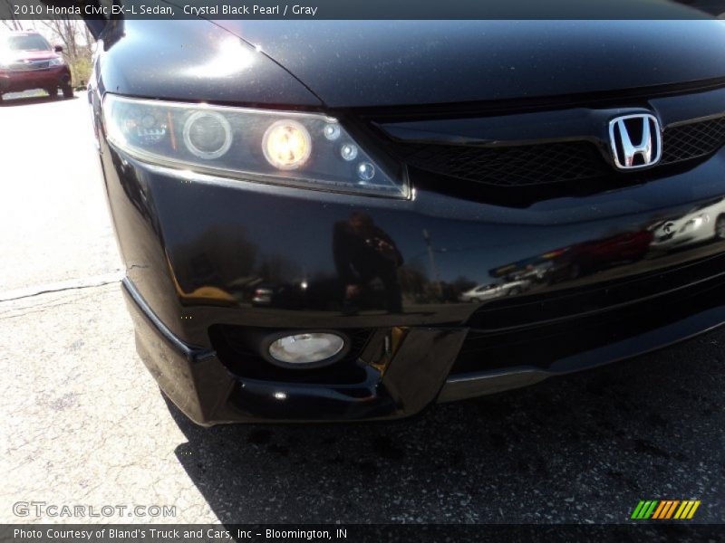 Crystal Black Pearl / Gray 2010 Honda Civic EX-L Sedan