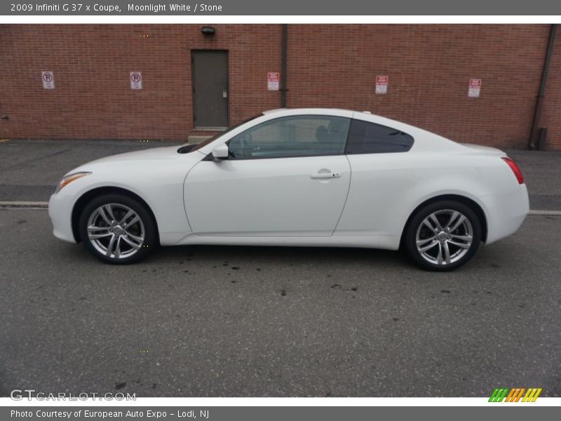 Moonlight White / Stone 2009 Infiniti G 37 x Coupe