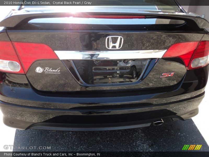 Crystal Black Pearl / Gray 2010 Honda Civic EX-L Sedan