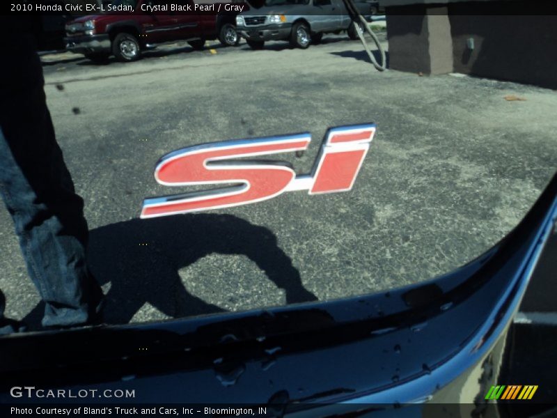 Crystal Black Pearl / Gray 2010 Honda Civic EX-L Sedan