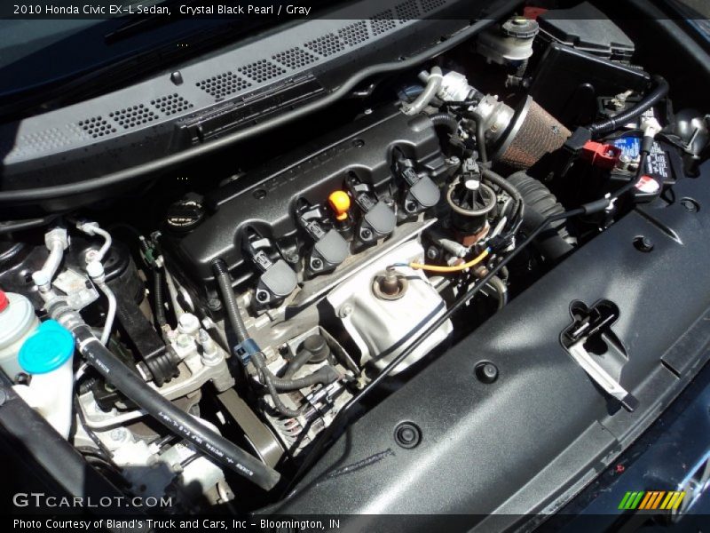 Crystal Black Pearl / Gray 2010 Honda Civic EX-L Sedan