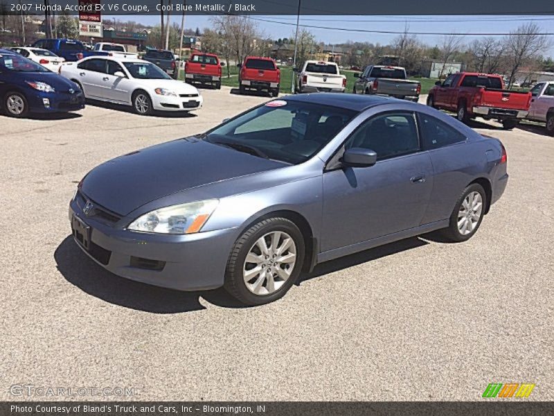 Cool Blue Metallic / Black 2007 Honda Accord EX V6 Coupe