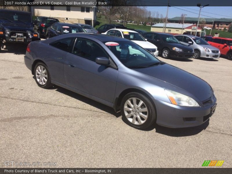 Cool Blue Metallic / Black 2007 Honda Accord EX V6 Coupe