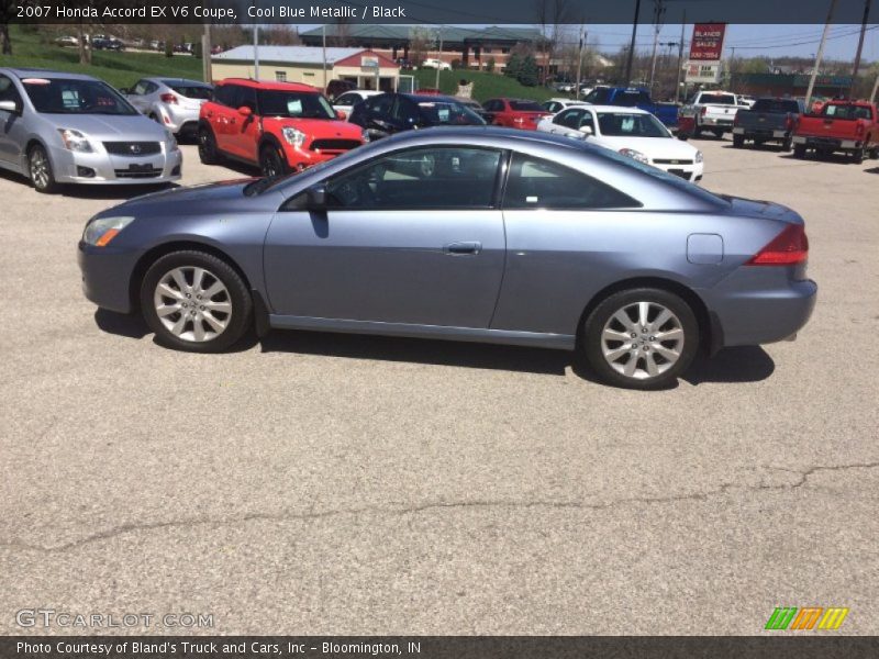 Cool Blue Metallic / Black 2007 Honda Accord EX V6 Coupe