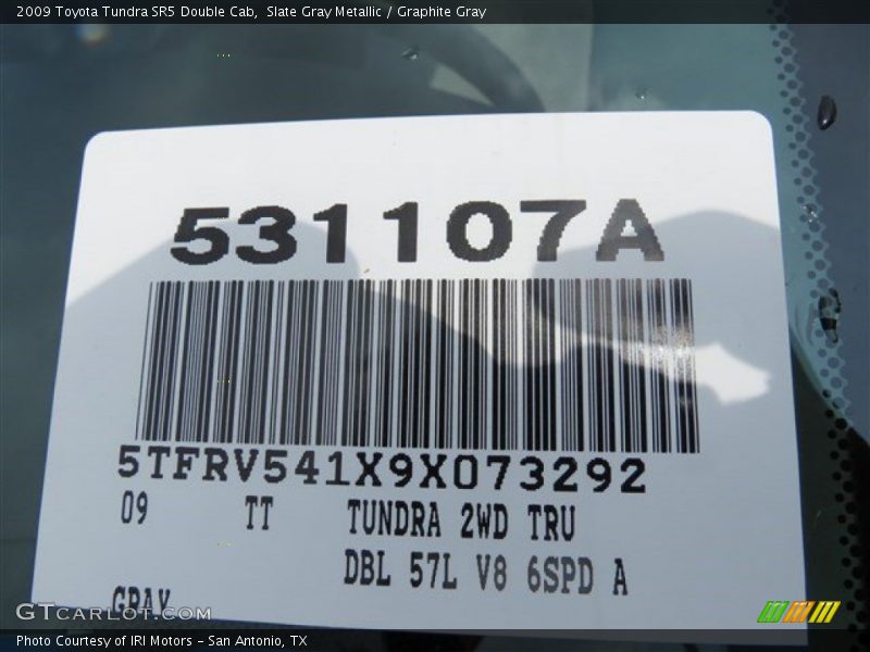Slate Gray Metallic / Graphite Gray 2009 Toyota Tundra SR5 Double Cab