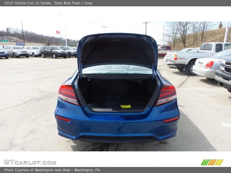 Dyno Blue Pearl / Gray 2015 Honda Civic LX Sedan
