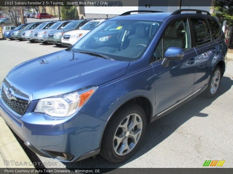 Quartz Blue Pearl / Gray 2015 Subaru Forester 2.5i Touring