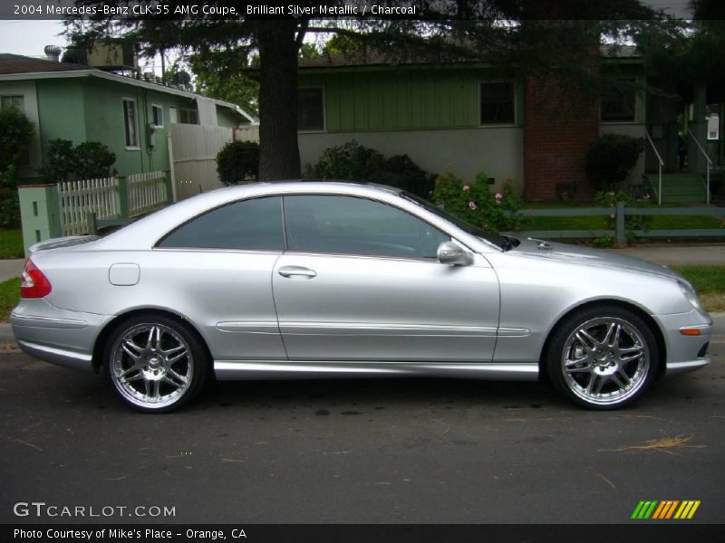 Brilliant Silver Metallic / Charcoal 2004 Mercedes-Benz CLK 55 AMG Coupe