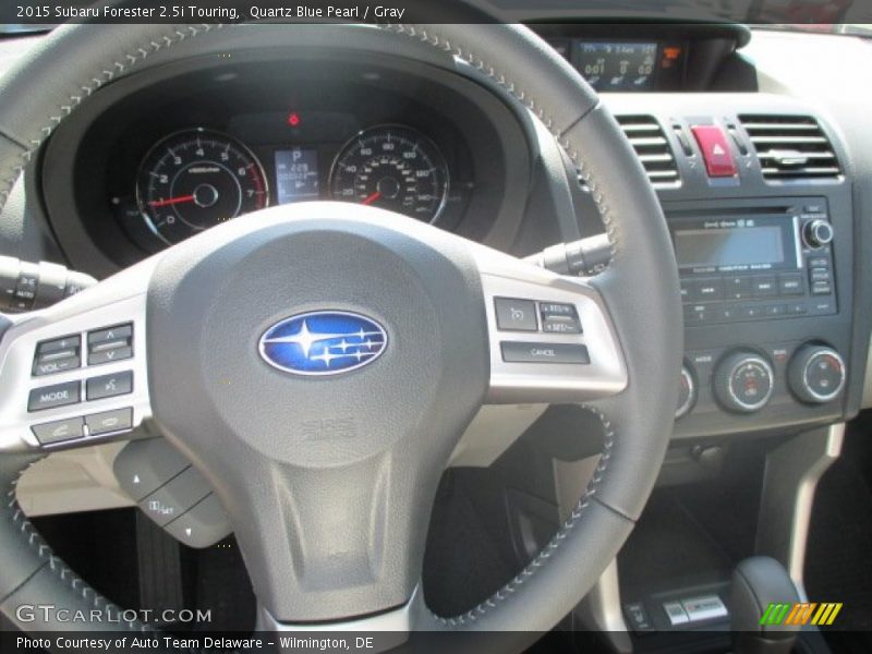 Quartz Blue Pearl / Gray 2015 Subaru Forester 2.5i Touring