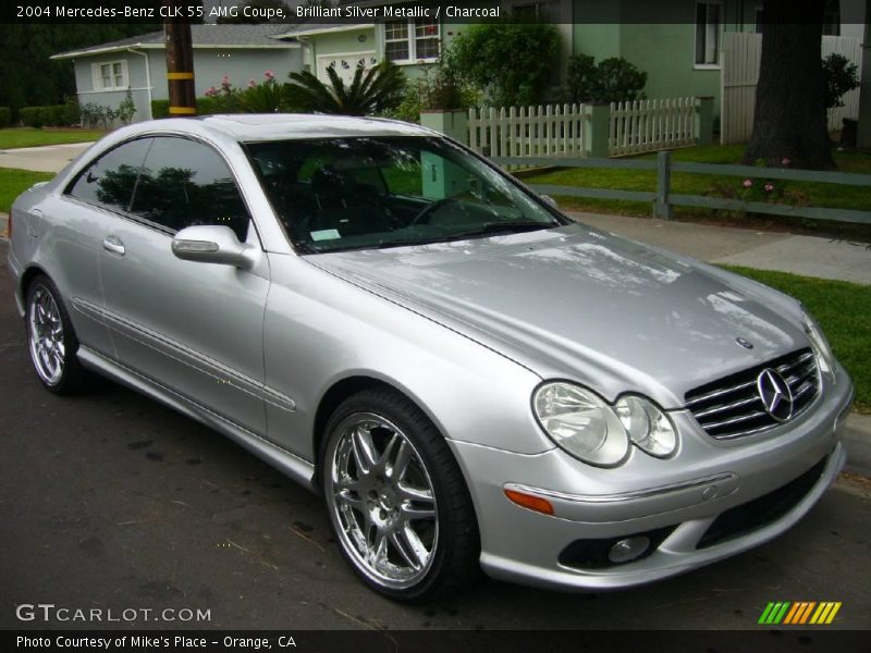 Brilliant Silver Metallic / Charcoal 2004 Mercedes-Benz CLK 55 AMG Coupe