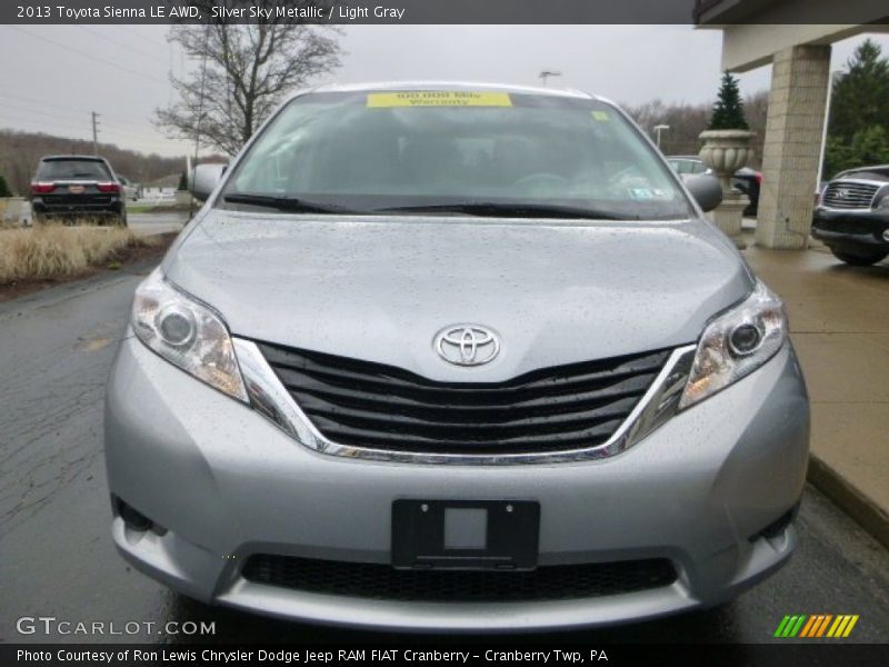 Silver Sky Metallic / Light Gray 2013 Toyota Sienna LE AWD