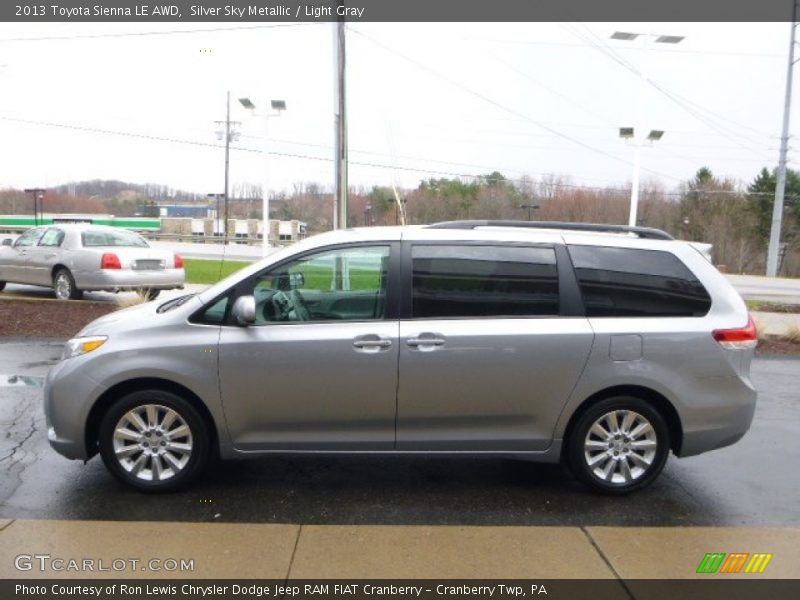 Silver Sky Metallic / Light Gray 2013 Toyota Sienna LE AWD