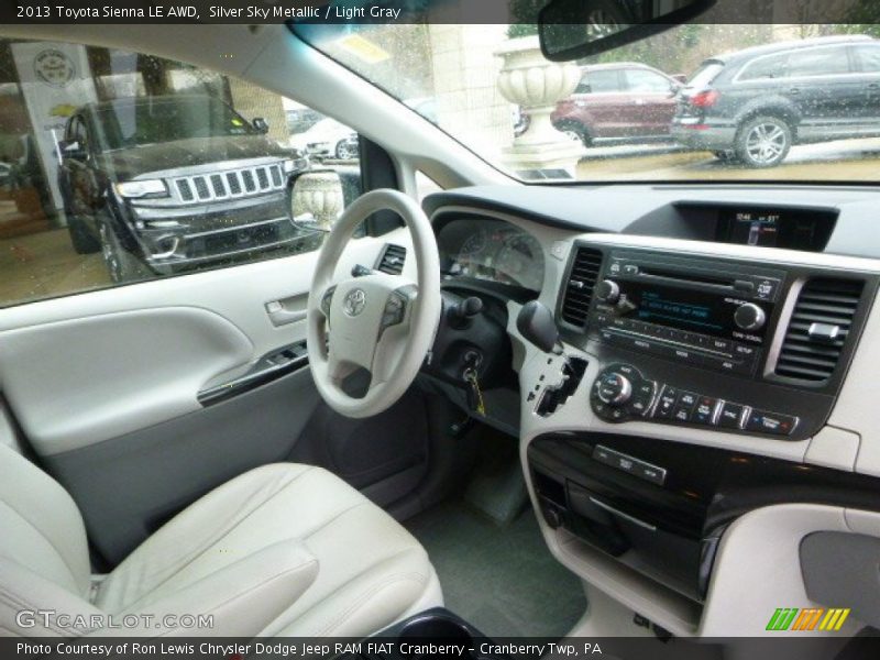 Silver Sky Metallic / Light Gray 2013 Toyota Sienna LE AWD