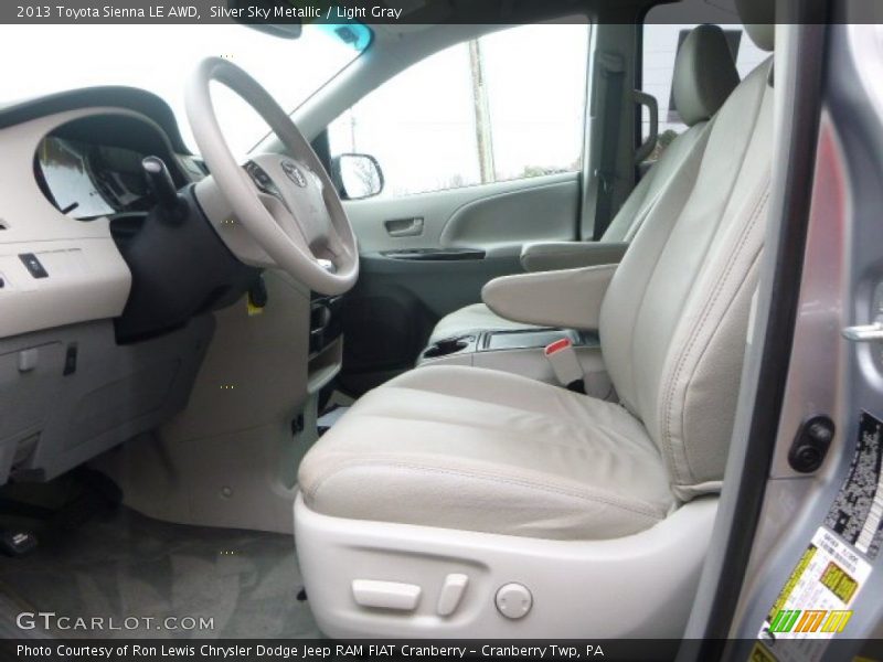 Silver Sky Metallic / Light Gray 2013 Toyota Sienna LE AWD