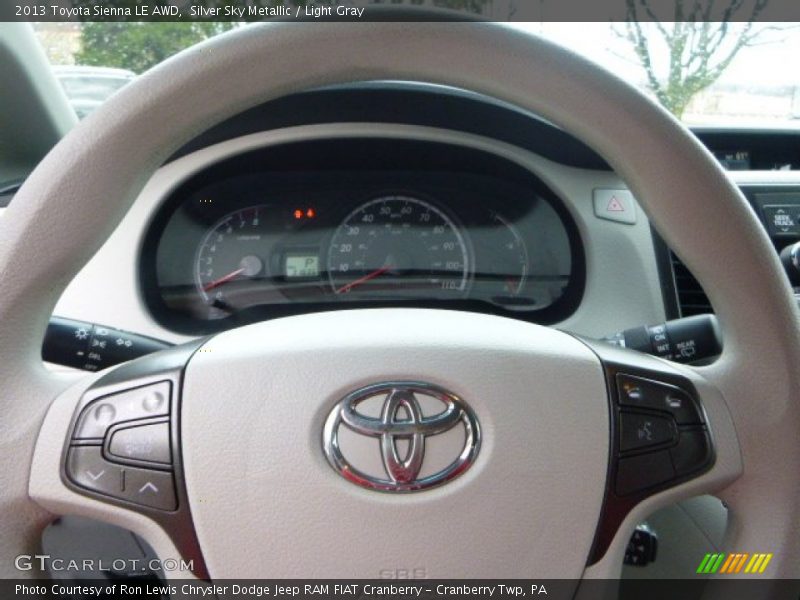 Silver Sky Metallic / Light Gray 2013 Toyota Sienna LE AWD
