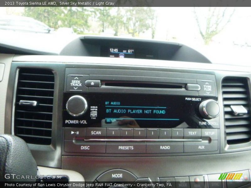 Silver Sky Metallic / Light Gray 2013 Toyota Sienna LE AWD