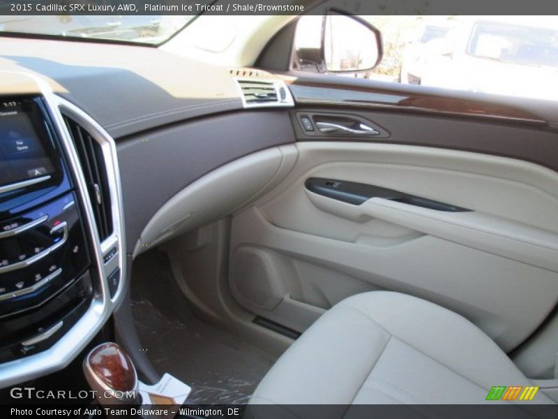 Platinum Ice Tricoat / Shale/Brownstone 2015 Cadillac SRX Luxury AWD