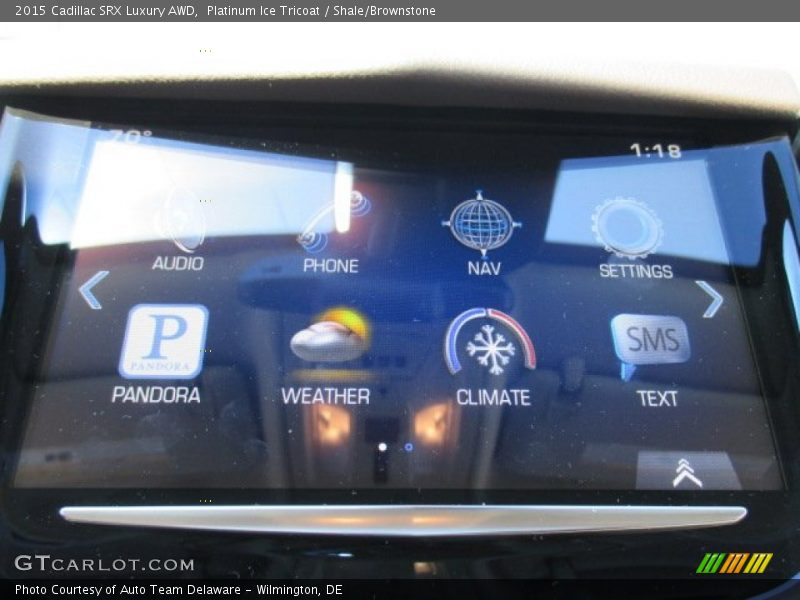 Platinum Ice Tricoat / Shale/Brownstone 2015 Cadillac SRX Luxury AWD