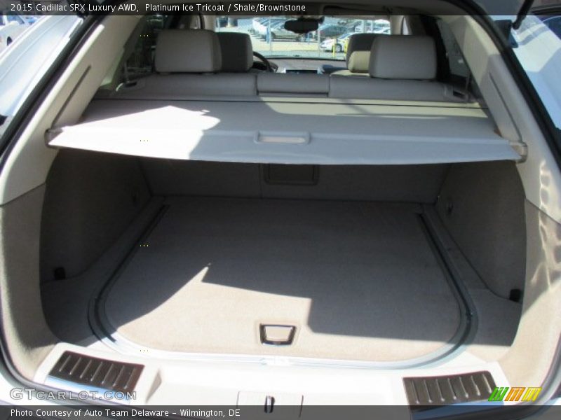 Platinum Ice Tricoat / Shale/Brownstone 2015 Cadillac SRX Luxury AWD