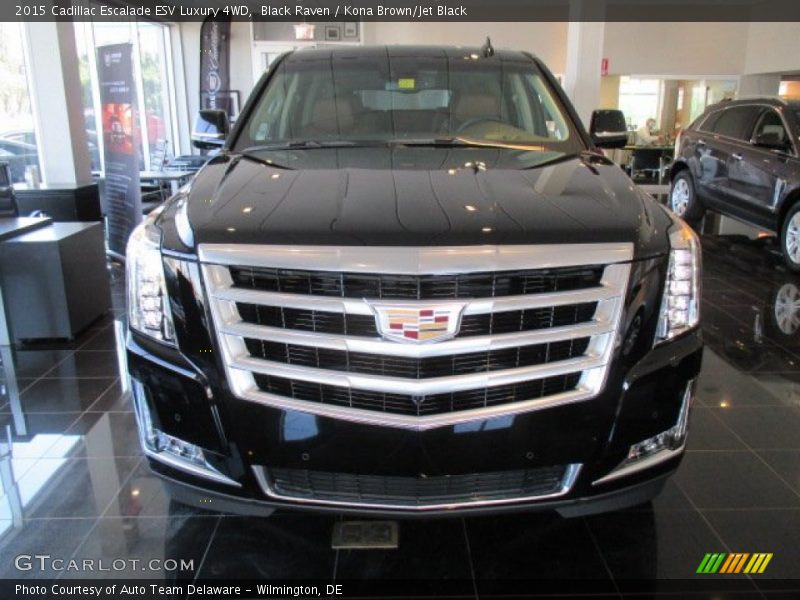 Black Raven / Kona Brown/Jet Black 2015 Cadillac Escalade ESV Luxury 4WD