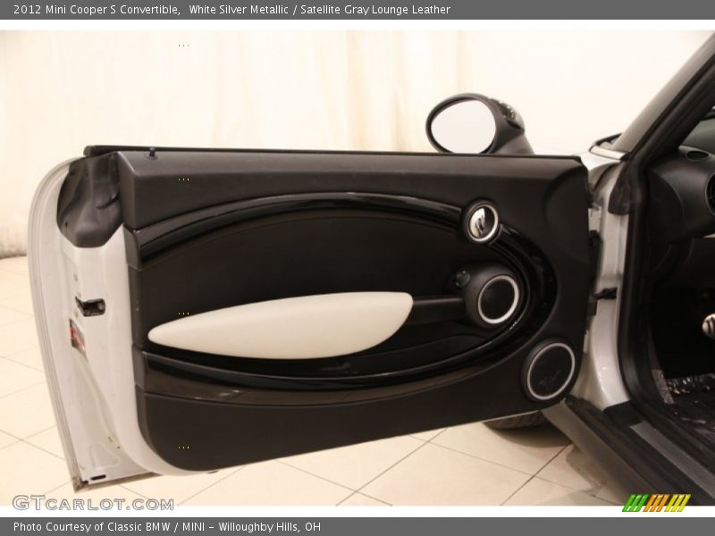 White Silver Metallic / Satellite Gray Lounge Leather 2012 Mini Cooper S Convertible