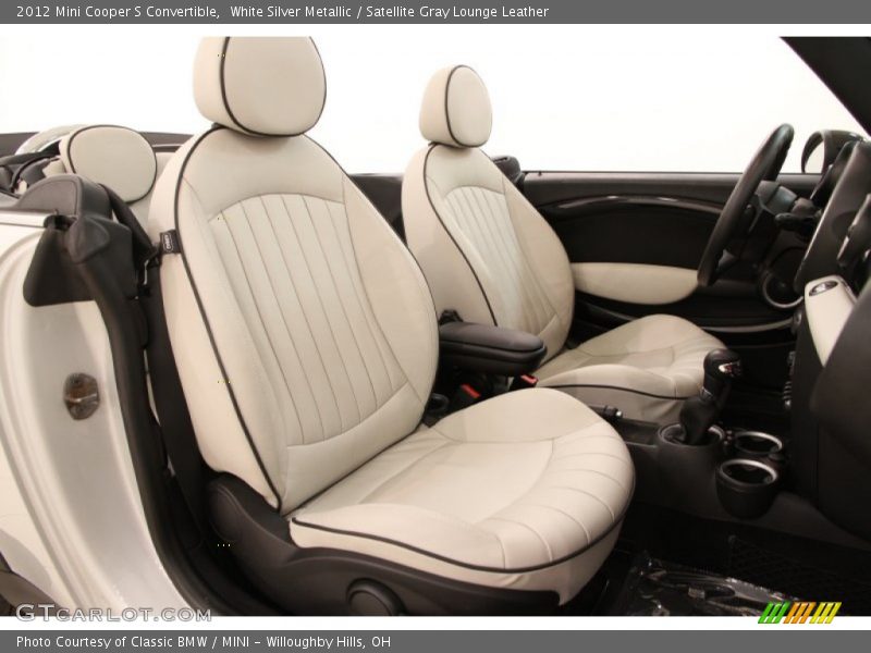 White Silver Metallic / Satellite Gray Lounge Leather 2012 Mini Cooper S Convertible