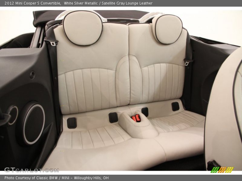 White Silver Metallic / Satellite Gray Lounge Leather 2012 Mini Cooper S Convertible