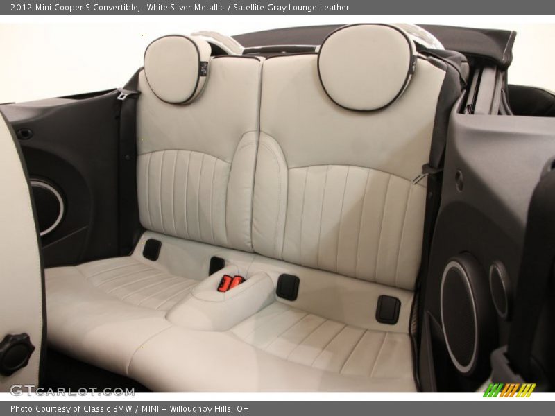 White Silver Metallic / Satellite Gray Lounge Leather 2012 Mini Cooper S Convertible