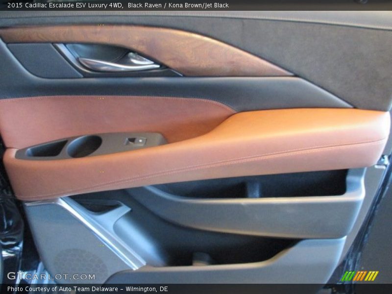 Black Raven / Kona Brown/Jet Black 2015 Cadillac Escalade ESV Luxury 4WD