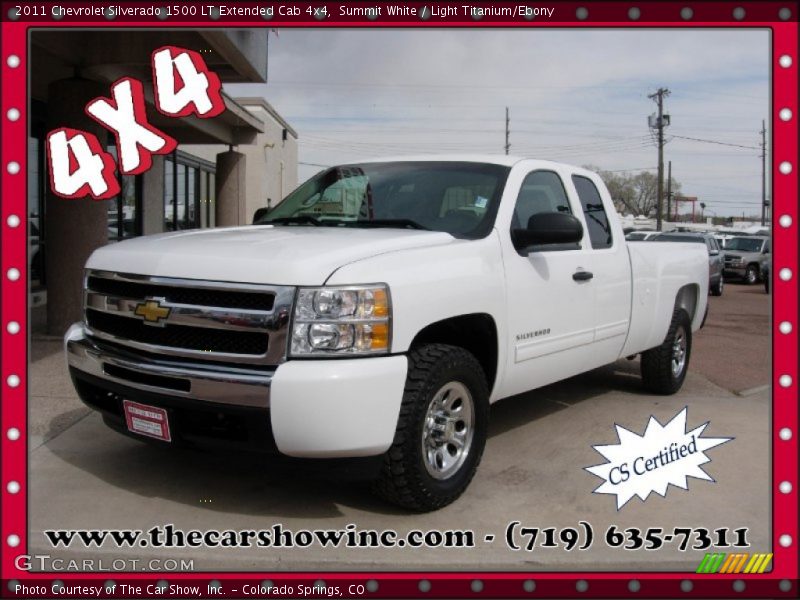 Summit White / Light Titanium/Ebony 2011 Chevrolet Silverado 1500 LT Extended Cab 4x4