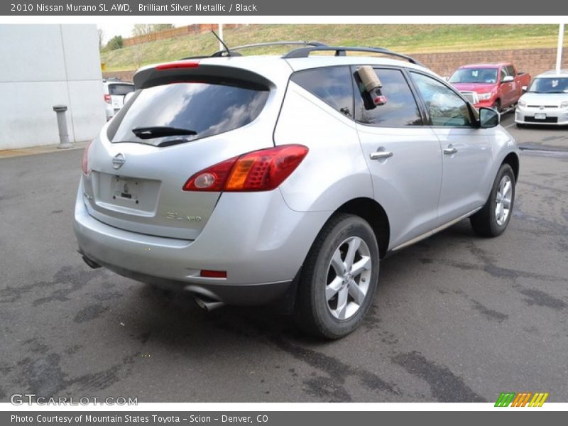 Brilliant Silver Metallic / Black 2010 Nissan Murano SL AWD