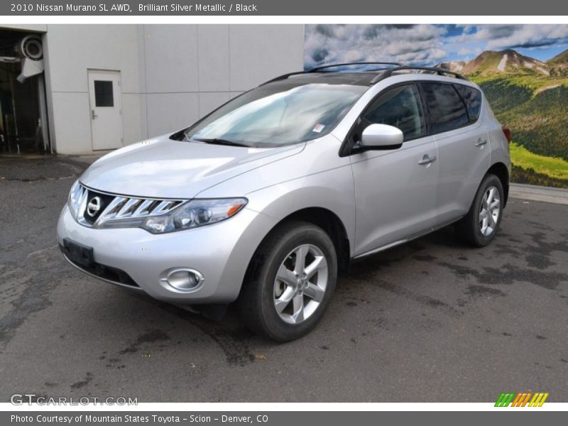 Brilliant Silver Metallic / Black 2010 Nissan Murano SL AWD