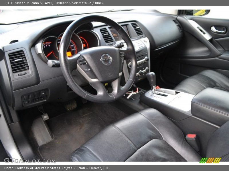Brilliant Silver Metallic / Black 2010 Nissan Murano SL AWD