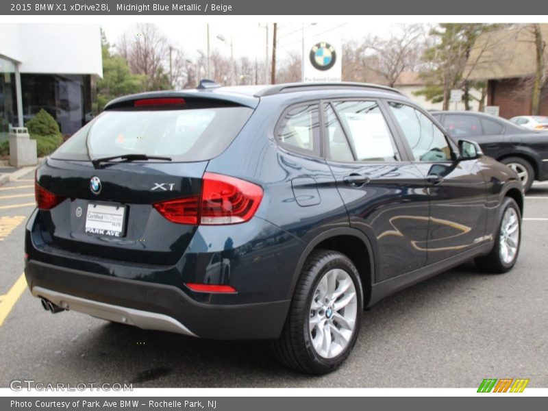 Midnight Blue Metallic / Beige 2015 BMW X1 xDrive28i