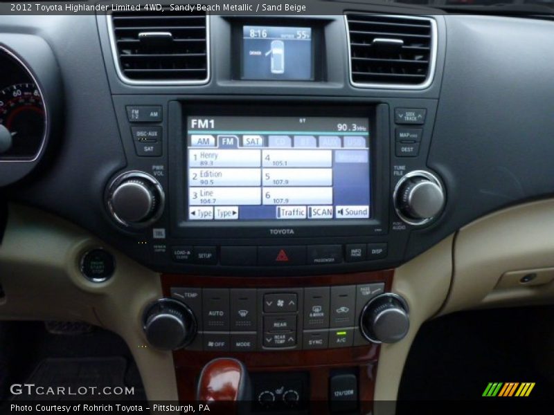 Sandy Beach Metallic / Sand Beige 2012 Toyota Highlander Limited 4WD