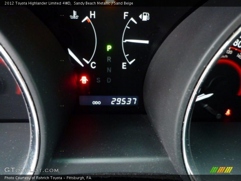 Sandy Beach Metallic / Sand Beige 2012 Toyota Highlander Limited 4WD