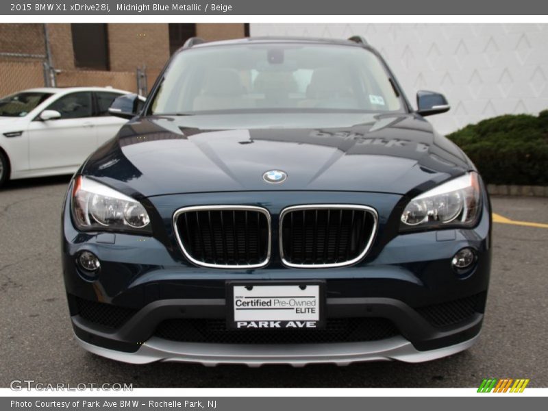 Midnight Blue Metallic / Beige 2015 BMW X1 xDrive28i