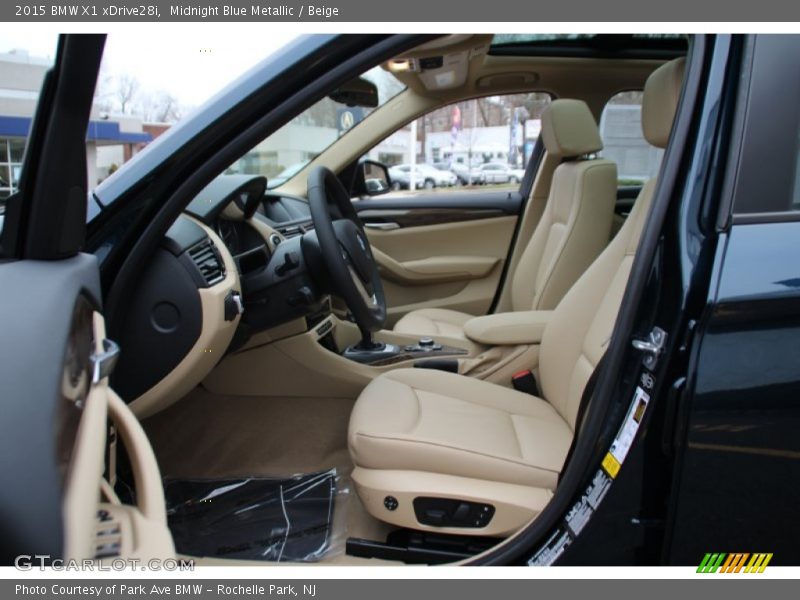 Midnight Blue Metallic / Beige 2015 BMW X1 xDrive28i