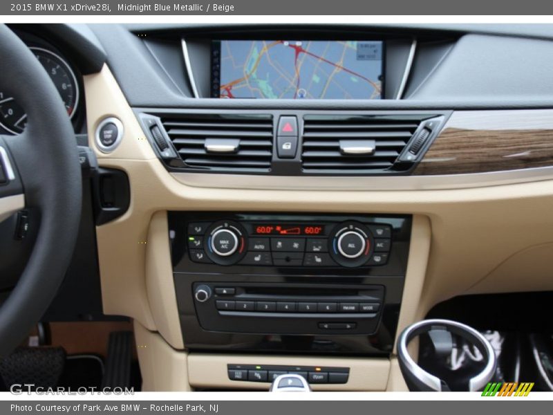 Midnight Blue Metallic / Beige 2015 BMW X1 xDrive28i