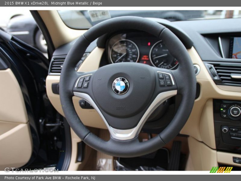 Midnight Blue Metallic / Beige 2015 BMW X1 xDrive28i