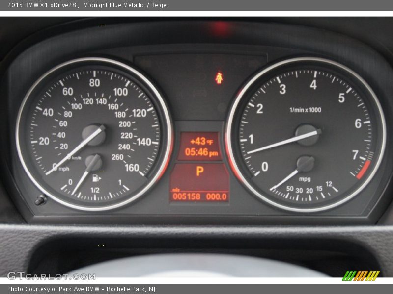 Midnight Blue Metallic / Beige 2015 BMW X1 xDrive28i