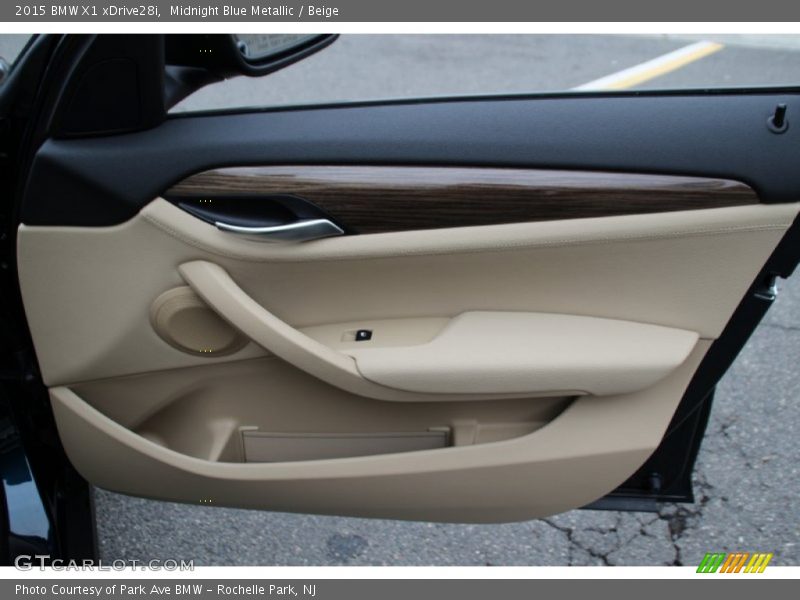 Midnight Blue Metallic / Beige 2015 BMW X1 xDrive28i