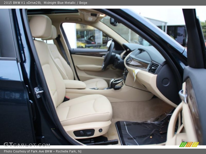 Midnight Blue Metallic / Beige 2015 BMW X1 xDrive28i