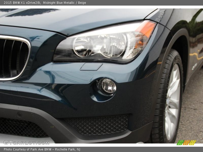 Midnight Blue Metallic / Beige 2015 BMW X1 xDrive28i